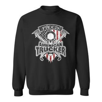 Trucking American Flag Trucker Sweatshirt - Monsterry CA