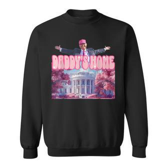 Trump 2024 Take America Back Daddy's Home Trump Pink 2024 Sweatshirt - Monsterry DE