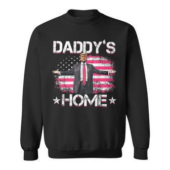 Trump 2024 Daddys Home Trump Pink Sweatshirt | Mazezy