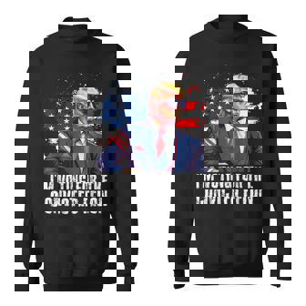 Trump Sunglasses Us Flag I Am Voting Convicted Felon Sweatshirt | Mazezy
