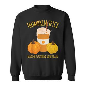Trumpkin Spice Thanksgiving Making Everything Great Sweatshirt - Monsterry