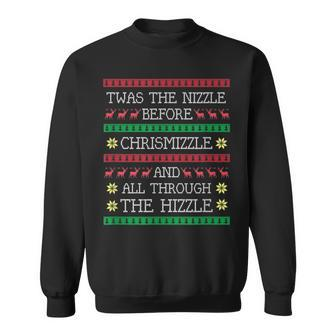 Twas The Nizzle Before Christmas Hip Hop Rap Gangsta T Sweatshirt - Monsterry UK