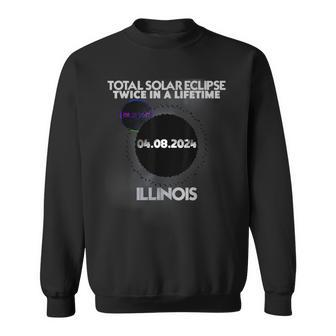 Twice In A Lifetime Illinois Total Solar Eclipse 2024 Sweatshirt - Monsterry