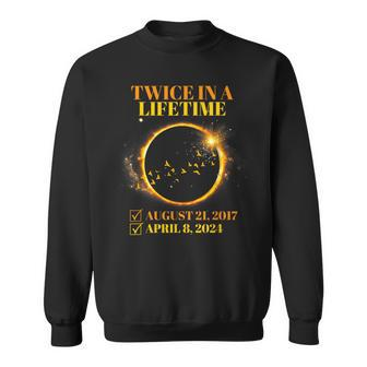 Twice In A Lifetime Solar Eclipse Sweatshirt - Monsterry
