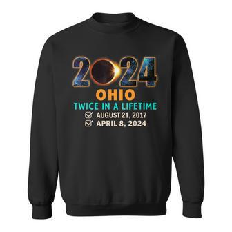 Twice In A Lifetime Total Solar Eclipse 2024 Ohio Sweatshirt - Monsterry DE