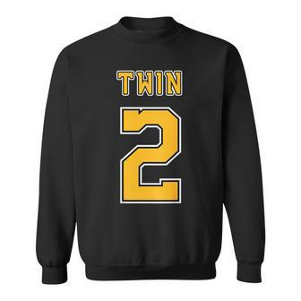 Twin 1 Twin 2 Adult Matching Jersey Outfit Sweatshirt - Monsterry UK