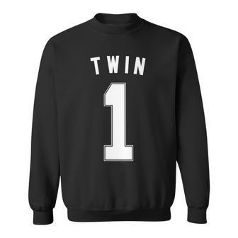 Twin 1 Matching Adult Kid Jersey Identical Twin Sweatshirt - Monsterry UK