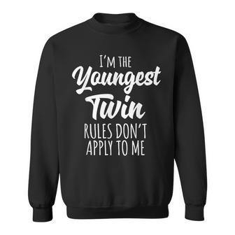 Twins Marching Birthday Outfit Twins Youngest Twin Sweatshirt - Monsterry CA