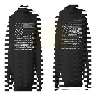 I Have Two Titles Dad And Grandpa Father's Day Grandpa Flag Sweatshirt - Seseable