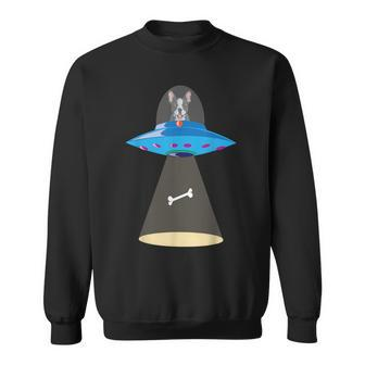 Ufo Alien Boston Terrier Abduction Believe Sweatshirt - Monsterry