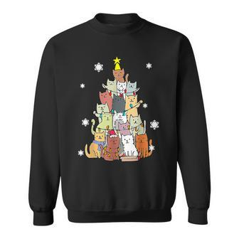 Ugly Christmas Sweater Cat Tree Xmas Cat Sweatshirt - Monsterry UK