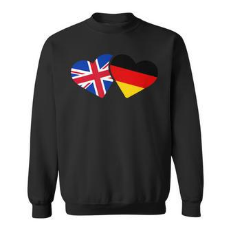 Uk Germany Flag T Heart British German Love Cute Sweatshirt - Thegiftio UK