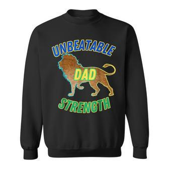 Unbeatable Dad Strength Lion Father's Day Pride Leader Sweatshirt - Monsterry DE