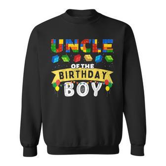 Uncle Of The Birthday Boy Building Blocks Master Builder Sweatshirt - Monsterry AU