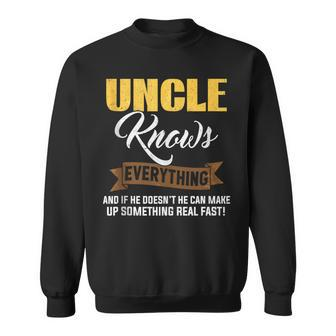 Uncle Knows Everything For Father's Day Dad Grandpa Sweatshirt - Thegiftio UK