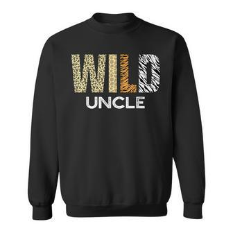 Uncle Of The Wild One Zoo Birthday Safari Jungle Animal Sweatshirt - Thegiftio UK