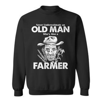 Never Underestimate A Farmer Farming Sweatshirt - Thegiftio UK