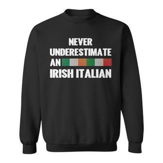 Never Underestimate An Irish Italian Flag Sweatshirt - Seseable