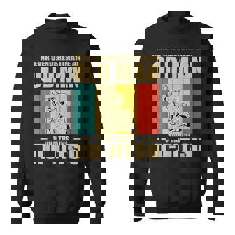 Never Underestimate An Old Man Bjj Brazilian Jiu Jitsu Sport Sweatshirt | Seseable UK