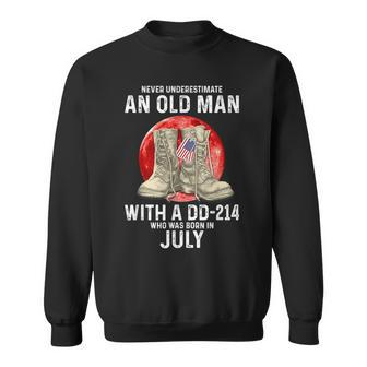 Never Underestimate An Old Man With A Dd-214 July Sweatshirt | Mazezy