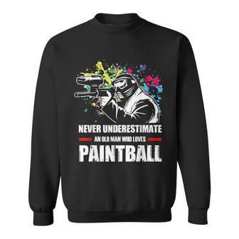 Never Underestimate An Old Man Who Loves Paintball Game Men Sweatshirt - Monsterry DE
