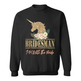 Unicorn Bridesman For Wedding Bridal Party Bridesmaid Sweatshirt - Monsterry UK
