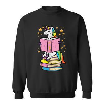 Unicorn Read Reading Book Librarian America Girls Women Sweatshirt | Mazezy AU