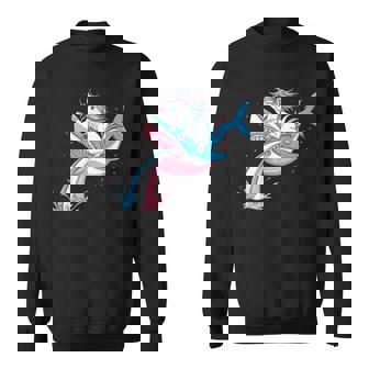 Unicorn Riding Trans Pride Shark Transgender Sweatshirt - Thegiftio UK