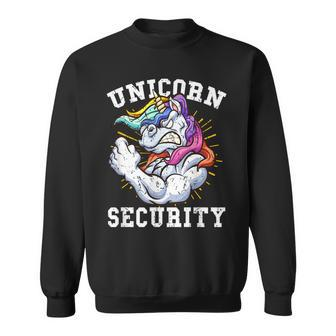 Unicorn Security Manly Muscular Unicorn Lovers Sweatshirt - Monsterry