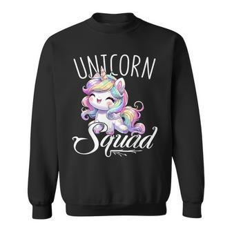 Unicorn Squad Birthday Party Cute Unicorn Sweatshirt - Seseable