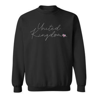 United Kingdom Love British Flag Heart On United Kingdom Sweatshirt - Monsterry AU