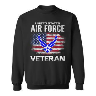 United States Air Force Veteran With American Flag Sweatshirt - Monsterry UK