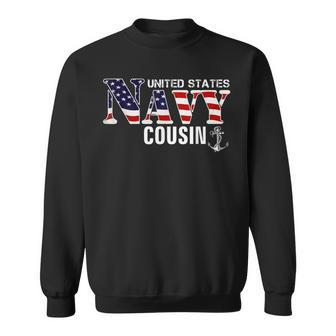 United States Flag American Navy Cousin Veteran Day Sweatshirt - Monsterry