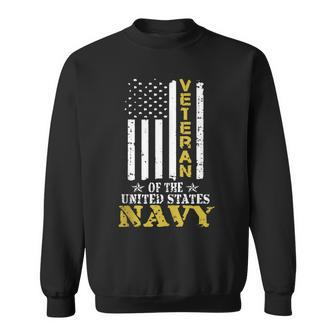 United States Navy Veteran American Flag Patriotic Sweatshirt - Monsterry UK