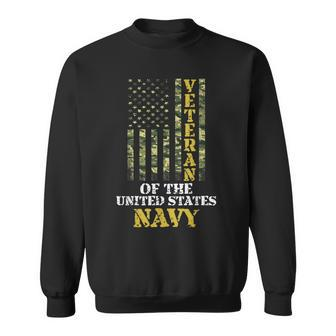 United States Navy Veteran Patriotic American Flag Camo Sweatshirt - Monsterry AU