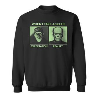 Universal Monsters Frankenstein Expectation Vs Reality Meme Sweatshirt - Monsterry AU