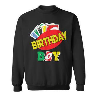 Uno Themed 1St Birthday Party Decorations 1St Bday Boy Sweatshirt - Seseable