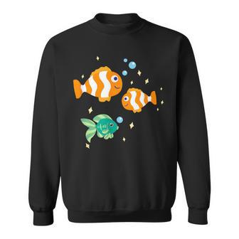 Unterwasserwelt Mit Fischen Und Meerestieren Sweatshirt - Seseable