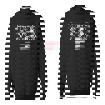 Upside Down Usa Flag In Distress Us Constitution Usa Pride Sweatshirt | Mazezy