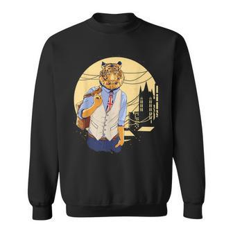 Urban Hipster Tiger Animal Graphic Sweatshirt - Monsterry
