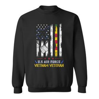 Us Air Force Vietnam Veteran Usaf Veteran Usa Flag Sweatshirt - Monsterry