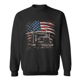 Us American Flag Trucker Truck Driver Sweatshirt - Geschenkecke