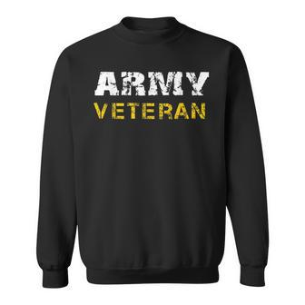 Us Army Veterans Distressed Font Sweatshirt - Monsterry