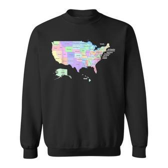 Us Map United States Usa Sweatshirt - Monsterry AU