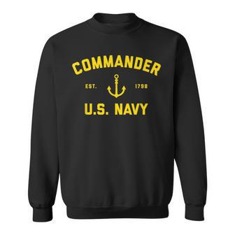 Us Navy Commander Cdr Sweatshirt - Monsterry CA