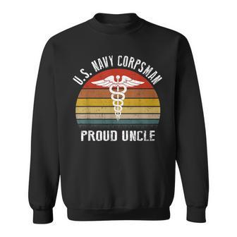 Us Navy Corpsman Proud Uncle Vintage Sweatshirt - Monsterry UK