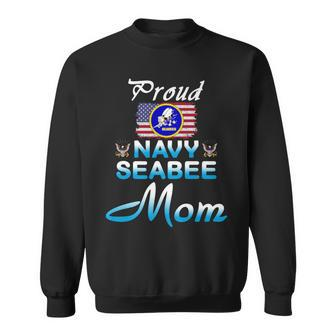Us Navy Seabee Veteran Proud Navy Seabee Mom Sweatshirt - Monsterry UK