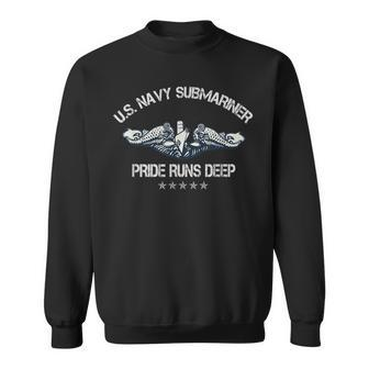 Us Navy Veteran Submariner Pride Runs Deep Flag Vintage Sweatshirt - Monsterry DE