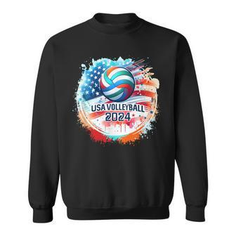 Usa 2024 Summer Games Volleyball America Sports 2024 Usa Sweatshirt | Mazezy