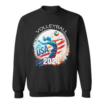 Usa 2024 Summer Games Volleyball America Sports 2024 Usa Sweatshirt - Monsterry